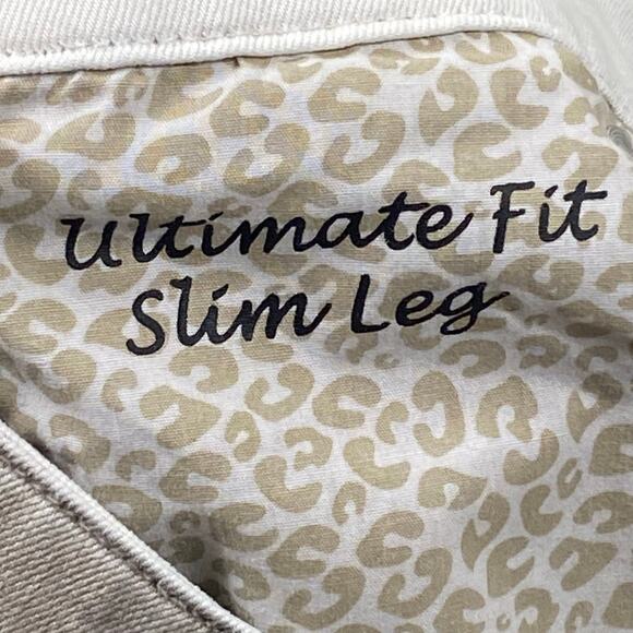 Chico's Platinum Denim Jeans Women's 00 30x31 Ultimate Fit Slim Leg Brown - Picture 5 of 8